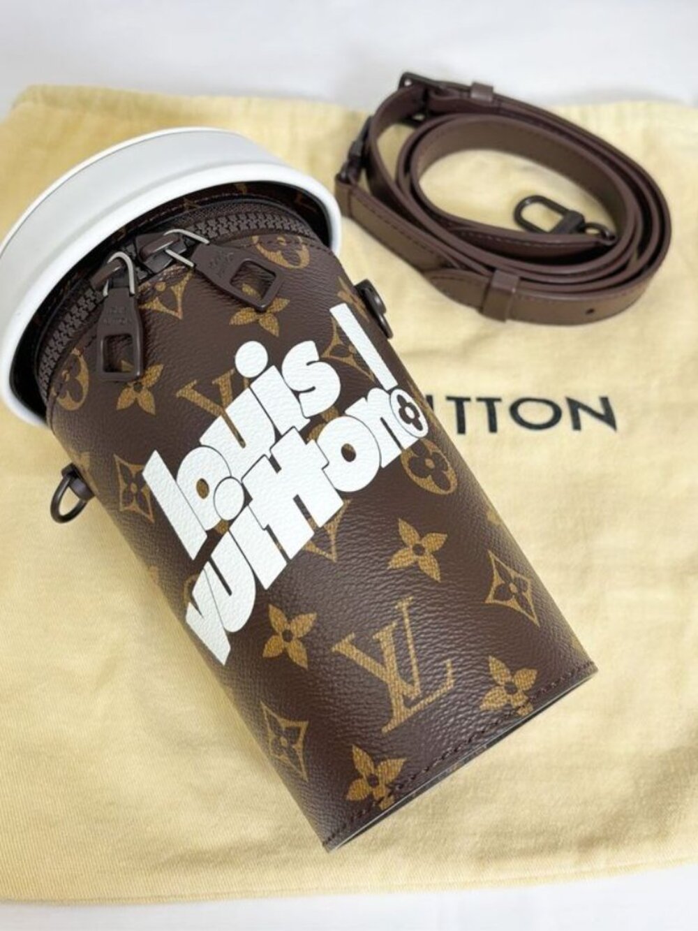 Louis Vuitton Everyday LV Coffee Cup Shoulder Bag Monogram - Picture 1 of 14